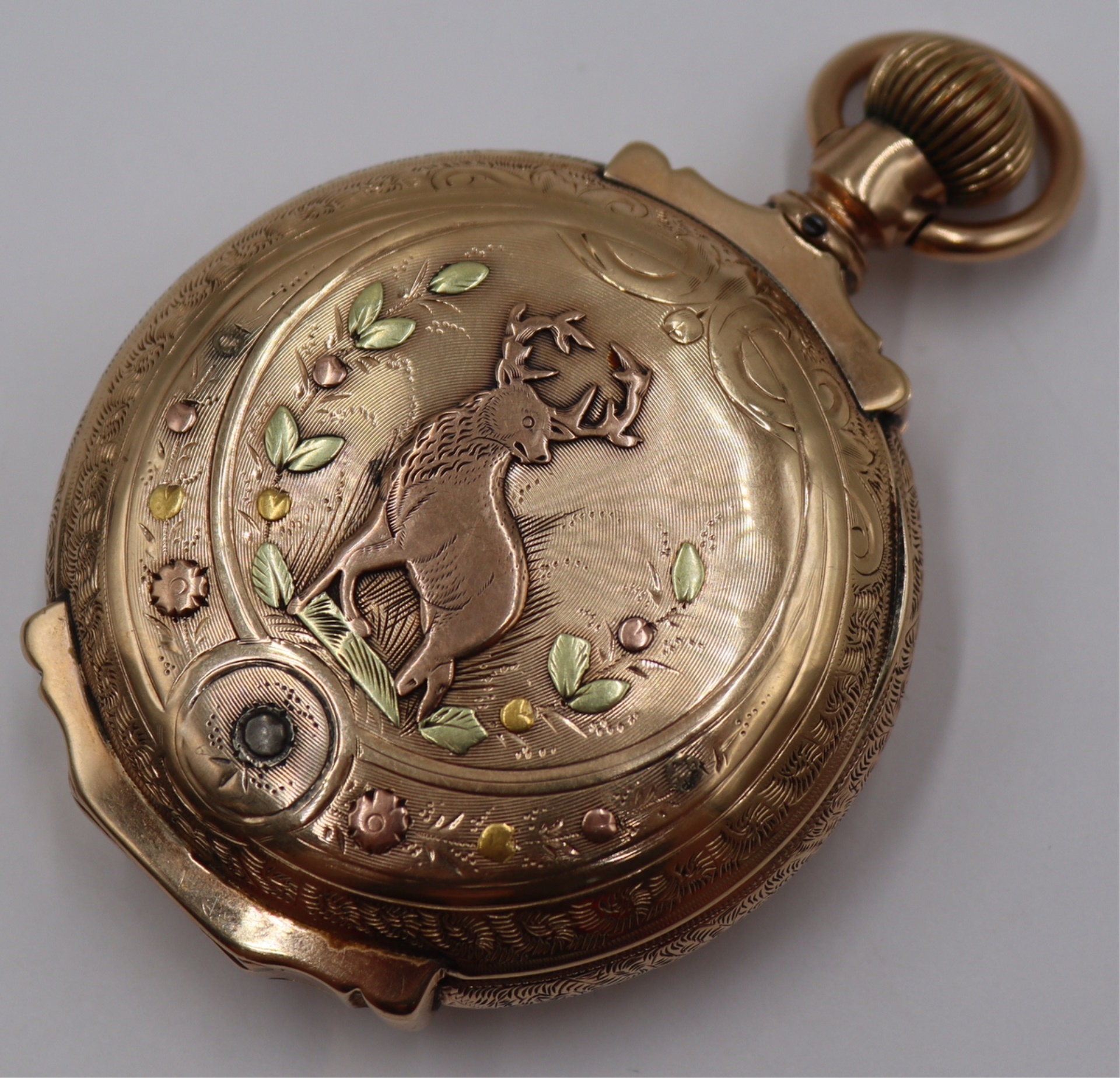 JEWELRY. ELGIN TRI-COLOR 14KT