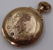 JEWELRY. ELGIN TRI-COLOR 14KT