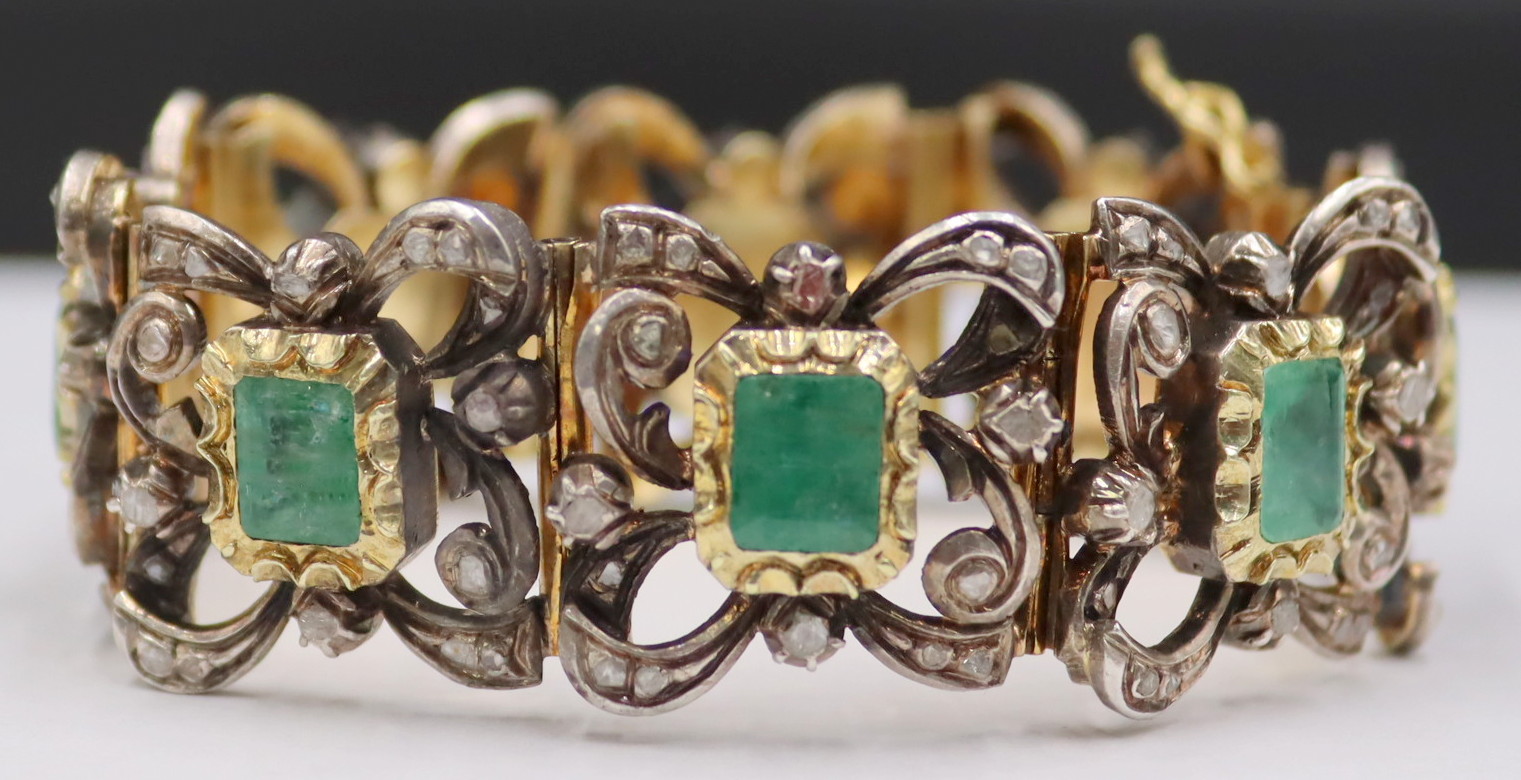 JEWELRY. EMERALD, DIAMOND, AND
