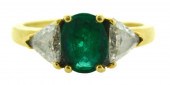 JEWELRY: EMERALD & DIAMOND RIN