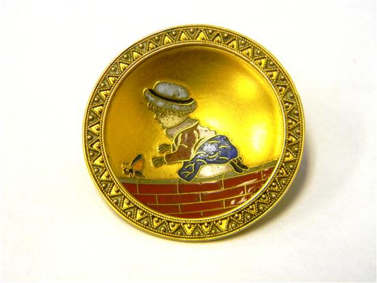 JEWELRY: Enamel character pin 