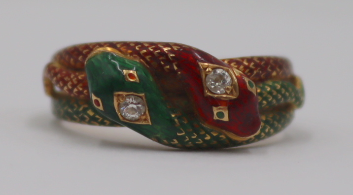 JEWELRY. ENGLISH 18CT GOLD,