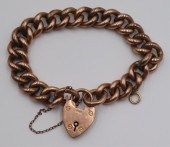 JEWELRY. ENGLISH 9CT GOLD LINK