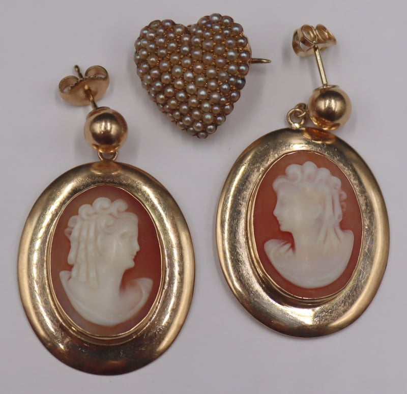 JEWELRY. ESTATE 14KT GOLD JEWELRY