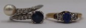 JEWELRY. ESTATE SAPPHIRE RING