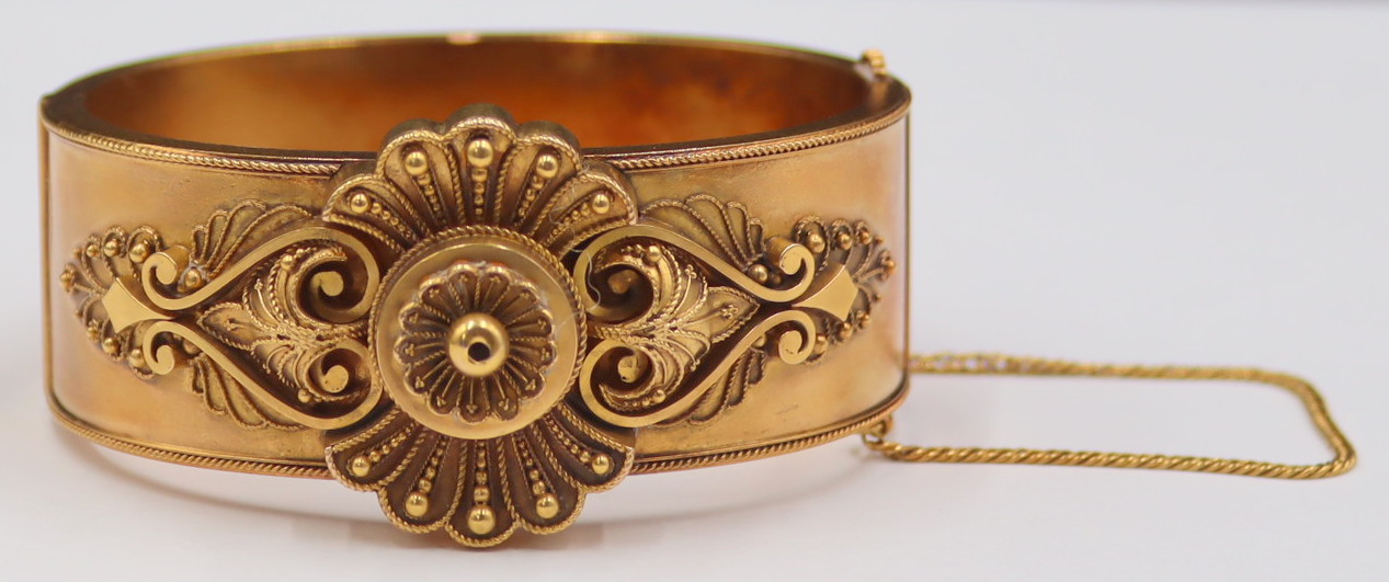JEWELRY. ETRUSCAN REVIVAL 14KT GOLD