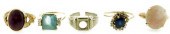 JEWELRY: FIVE (5) ASSORTED GOL
