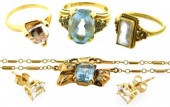 JEWELRY: FIVE PIECES OF AQUAMA