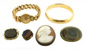 JEWELRY: FIVE PIECES OF TESTED