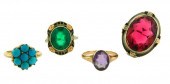 JEWELRY: FOUR VINTAGE RINGS, I