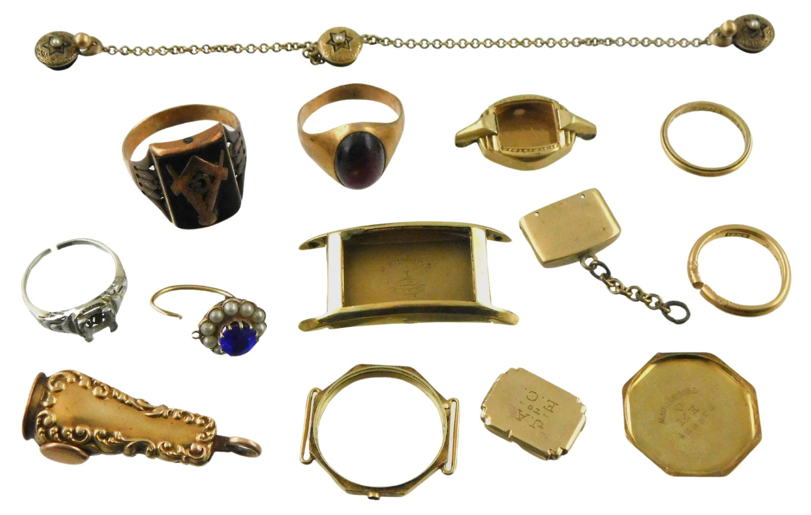 JEWELRY: FOURTEEN PIECES OF