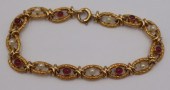 JEWELRY. FRENCH 18KT GOLD, RUB