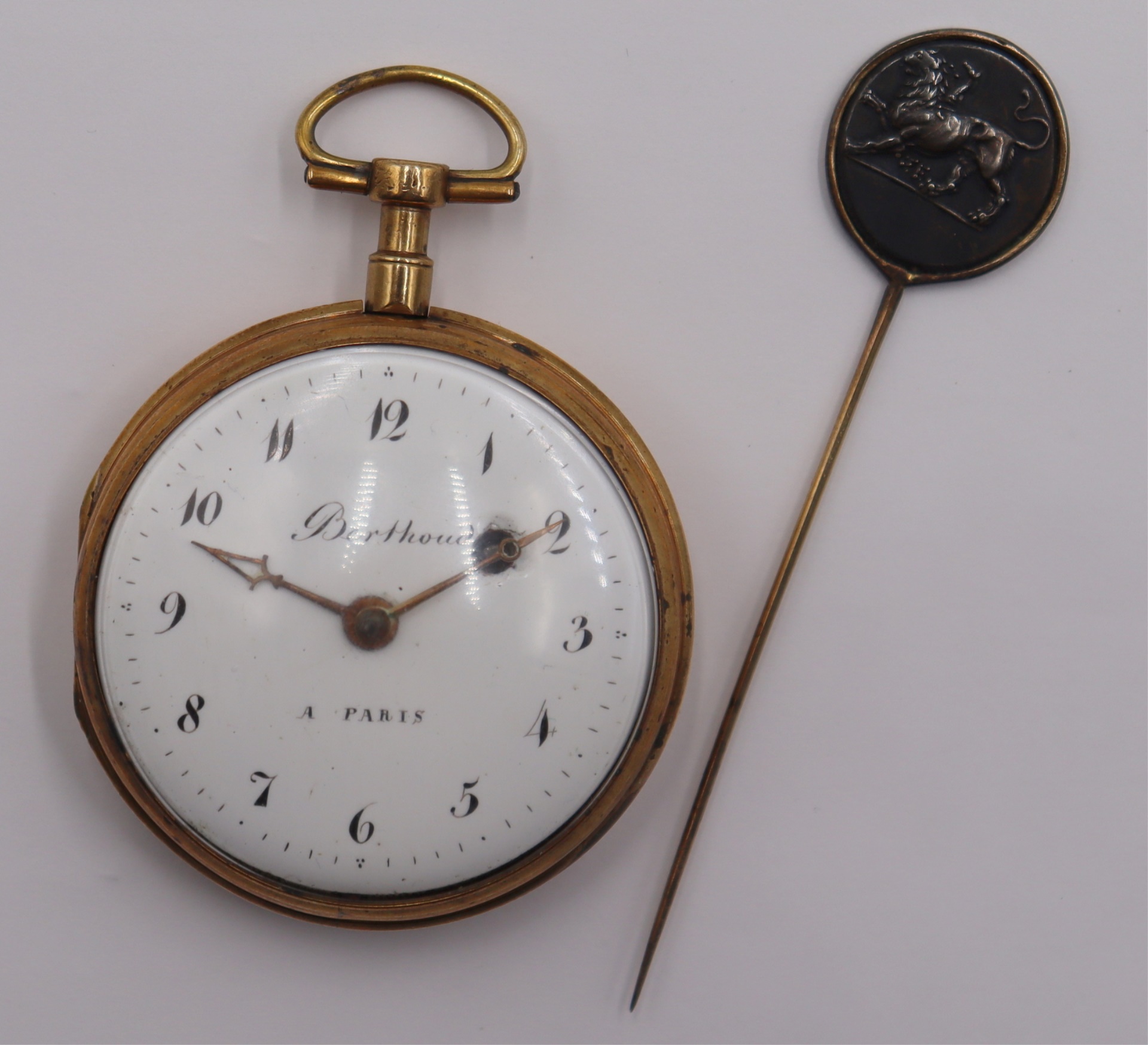 JEWELRY. FRENCH BERTHOUD GILT METAL
