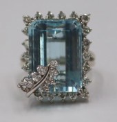 JEWELRY. GIA AQUAMARINE AND DI