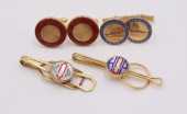 JEWELRY. GOLD CUFFLINKS AND ES