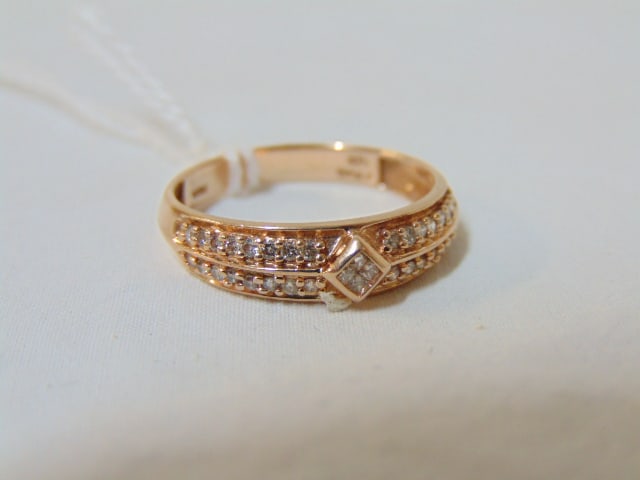 JEWELRY. GOLD & DIAMOND BAND 14K