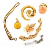 JEWELRY: GOLD JEWELRY, 14K AND