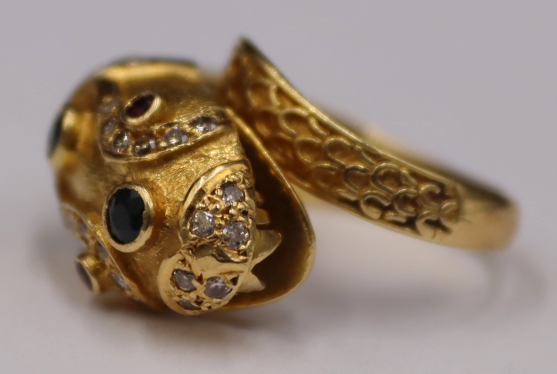 JEWELRY. GREEK 18KT GOLD, COLORED