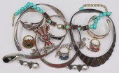 JEWELRY. GROUP OF STERLING AND