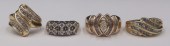 JEWELRY. GROUPING OF (4) GOLD