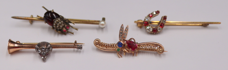 JEWELRY. GROUPING OF GOLD AND