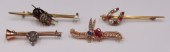 JEWELRY. GROUPING OF GOLD AND