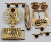 JEWELRY. GROUPING OF MEN'S 14K
