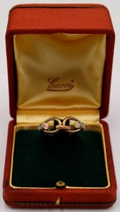 JEWELRY. GUCCI 18KT GOLD & STE