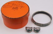 JEWELRY. HERMES GREEN ENAMEL S
