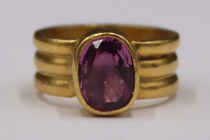 JEWELRY. HIGH KARAT FACETED COLORED