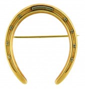 JEWELRY: HORSESHOE BROOCH, STA