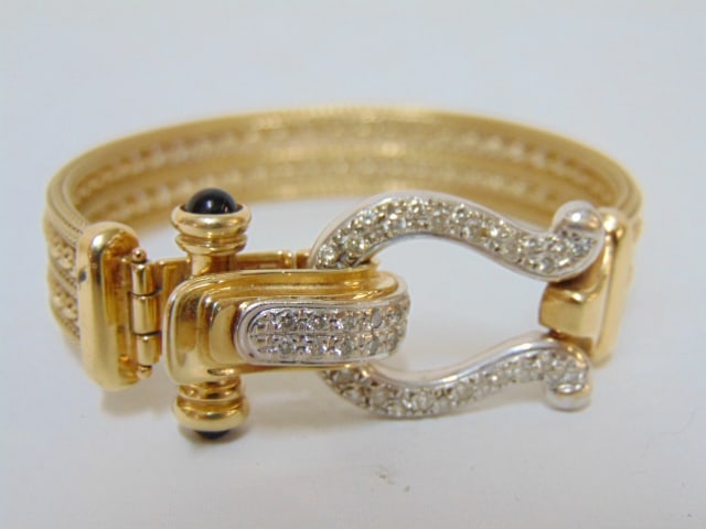 JEWELRY. HORSESHOE DIAMOND 14K FLAT