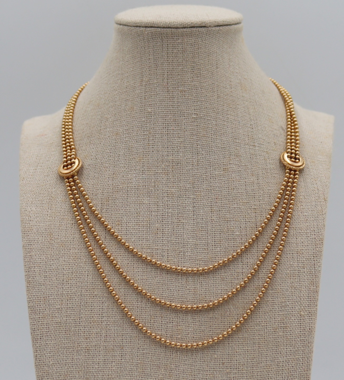JEWELRY. ITALIAN 18KT GOLD BEADED