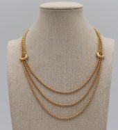 JEWELRY. ITALIAN 18KT GOLD BEA