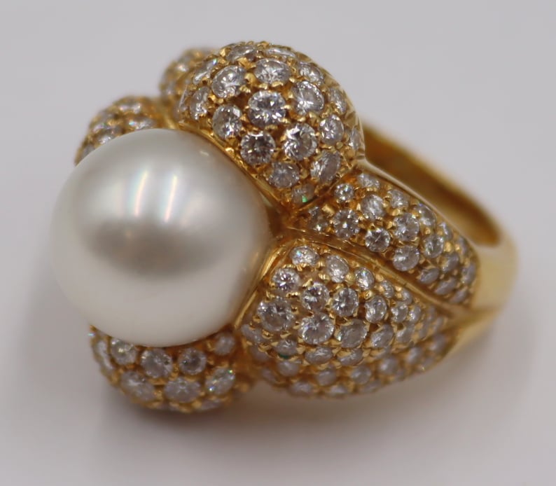 JEWELRY. ITALIAN 18KT GOLD, PEARL