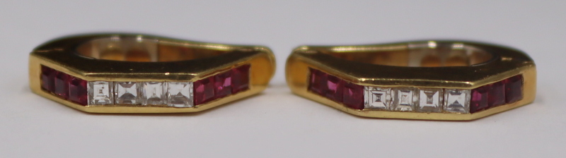 JEWELRY. ITALIAN 18KT GOLD, RUBY