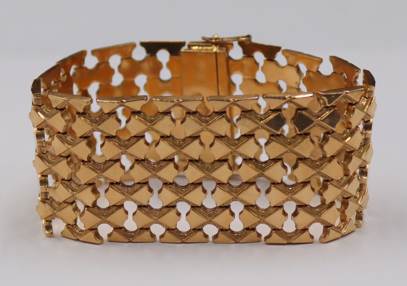 JEWELRY. ITALIAN SIGNED FOB WIDE