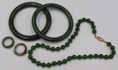 JEWELRY. JADE JEWELRY GROUPING