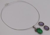 JEWELRY. JADE JEWELRY GROUPING