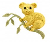 JEWELRY: KOALA BROOCH, STAMPED