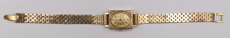 JEWELRY. LADY'S OMEGA 14KT GOLD