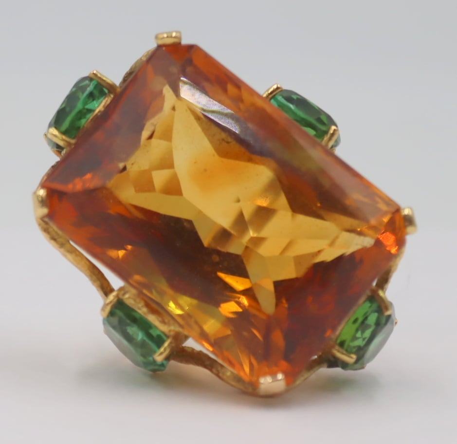 JEWELRY. LARGE 14KT GOLD AND