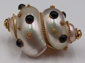 JEWELRY. MAZ 14KT GOLD, SHELL