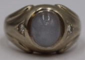 JEWELRY. MEN'S 14KT GOLD DIAMO