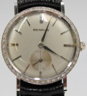 JEWELRY. MEN'S BENRUS 14KT WHI