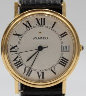 JEWELRY. MEN'S MOVADO 14KT GOL