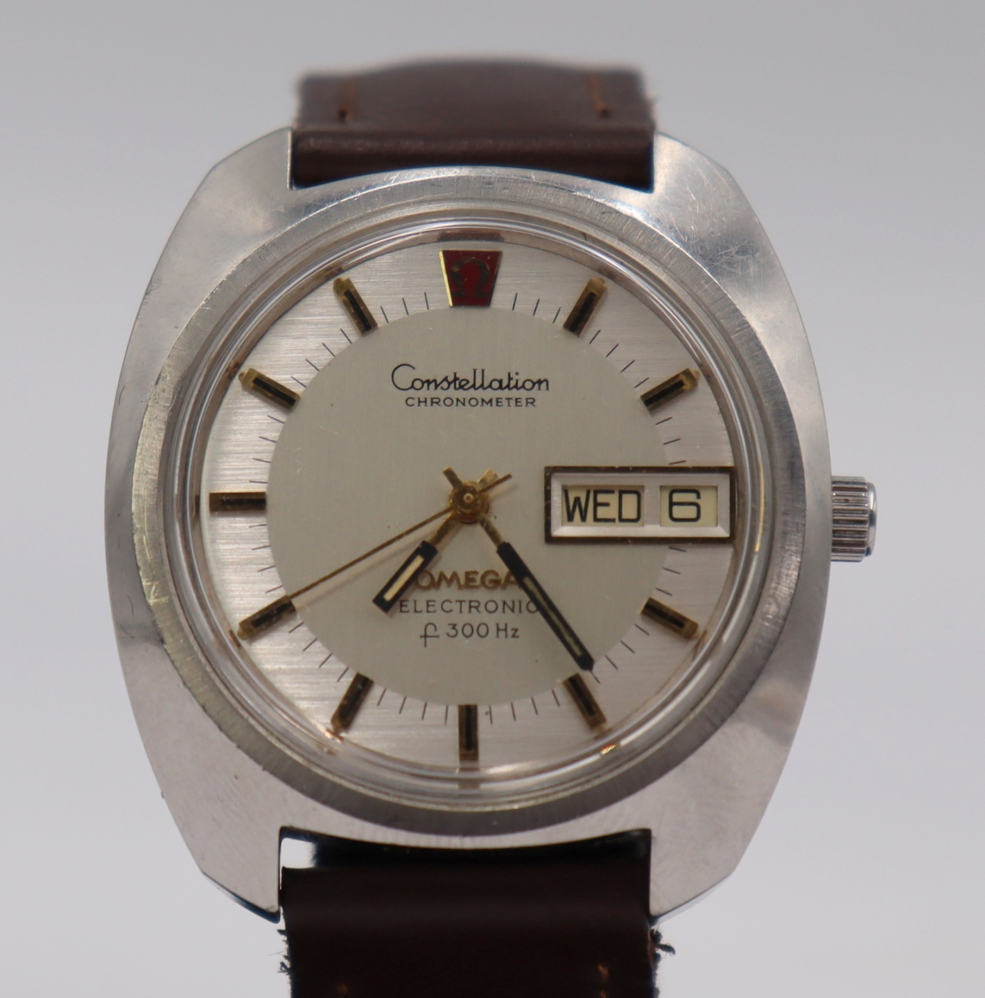 JEWELRY. MEN'S OMEGA STAINLESS