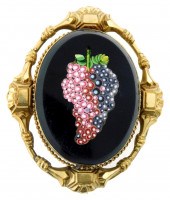 JEWELRY: MICRO-MOSAIC BROOCH,