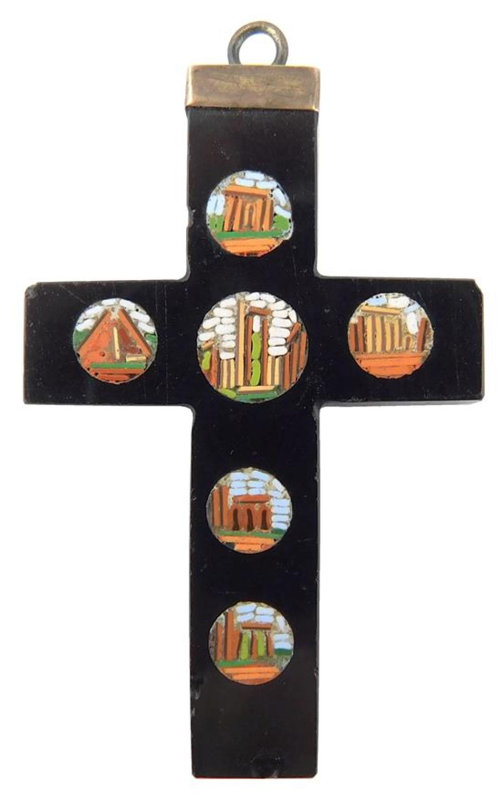 JEWELRY: MICRO-MOSAIC CROSS