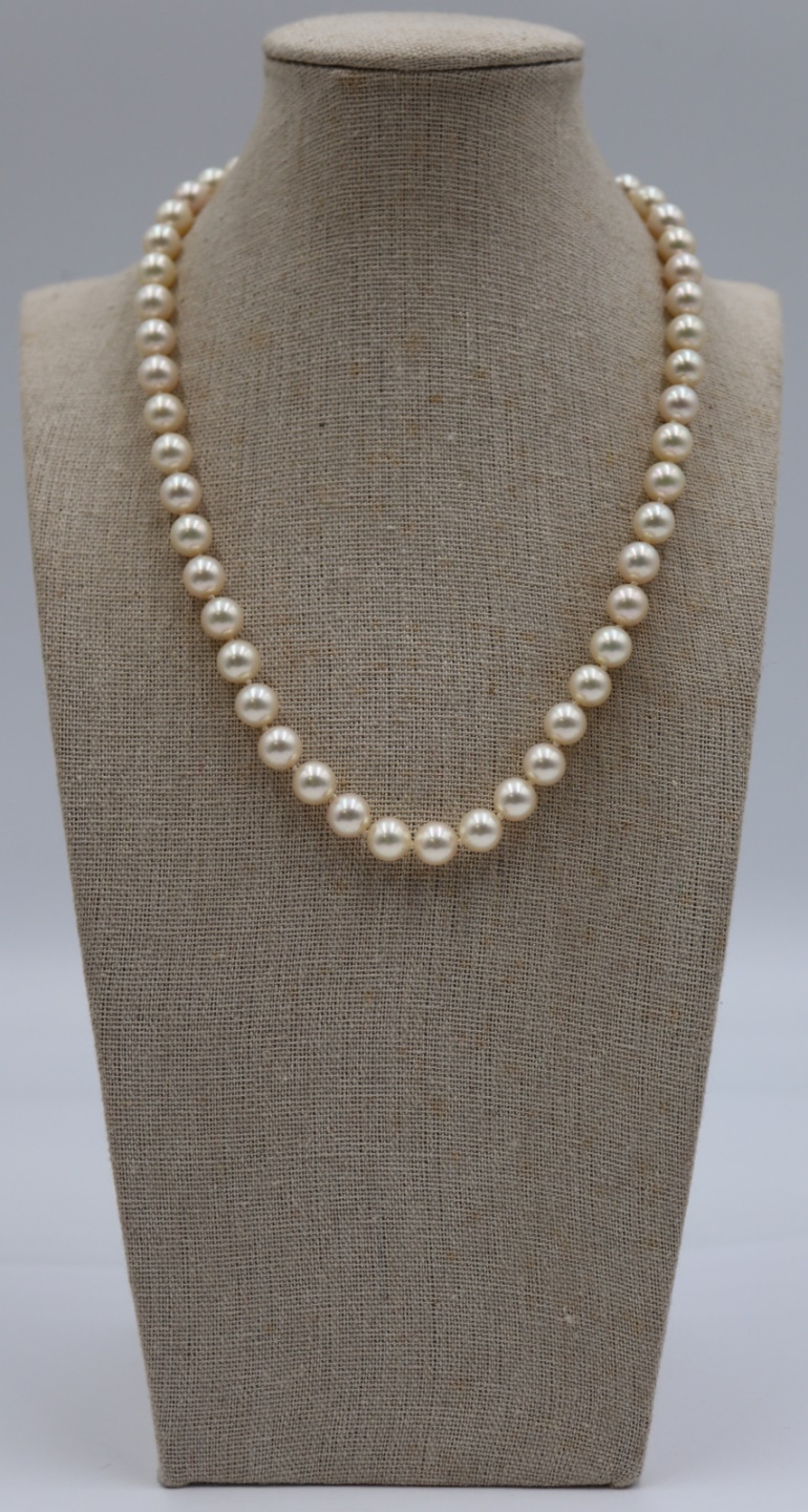 JEWELRY. MIKIMOTO PEARL AND 14KT